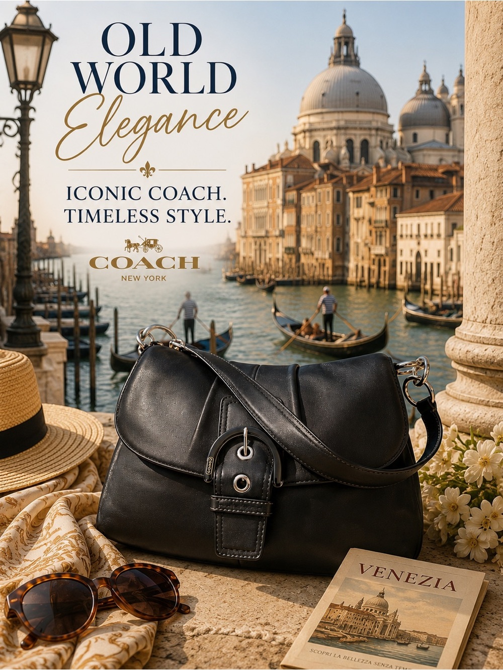 Coach 2012  SoHo F17217 Black Leather Shoulder Bag With Silver Hardware